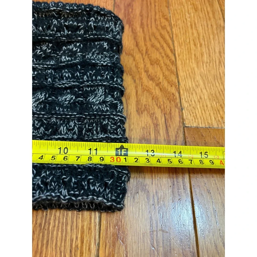 Amazon Black Gray Knit Fleece Lined‎ Neck Warmer Gaiter Cozy Winter Accessory